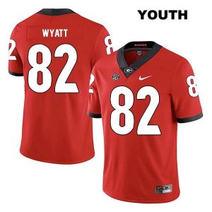 Youth Georgia Bulldogs NCAA #82 Kolby Wyatt Nike Stitched Red Legend Authentic College Football Jersey PGT7854SU
